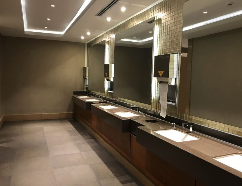 Commercial Mirror Installation detail